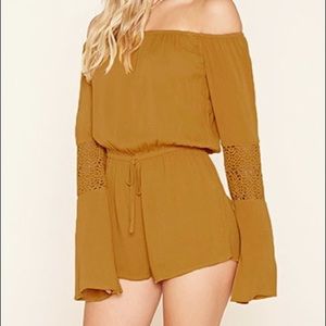 F21 Crotchet Panel Romper